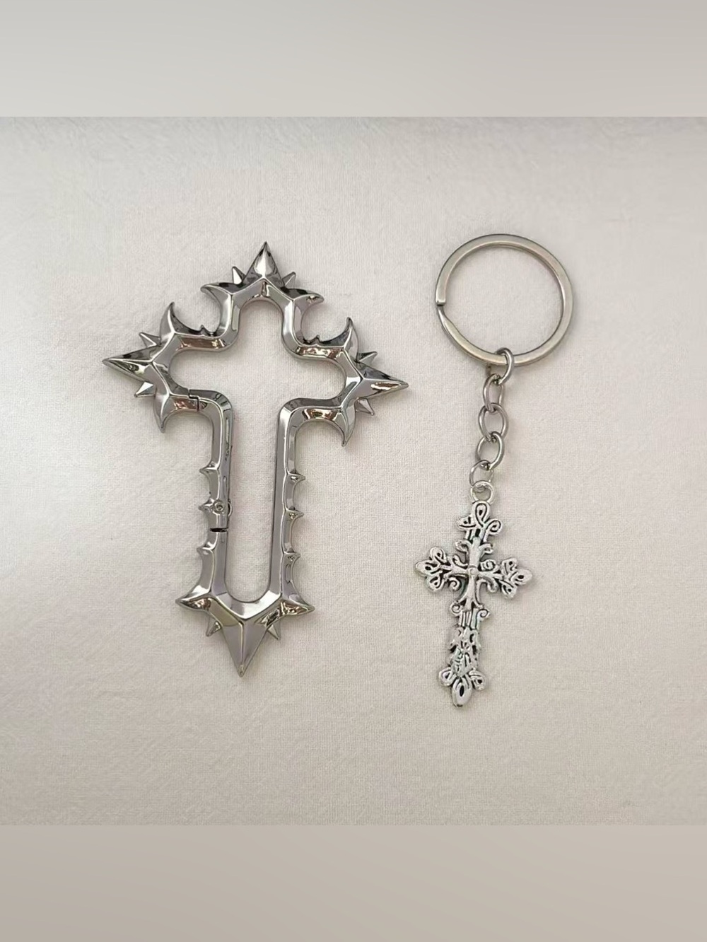 Cross Keychain Charm for Men Women Car Keychain Key Ring Bag Charm Carabiner